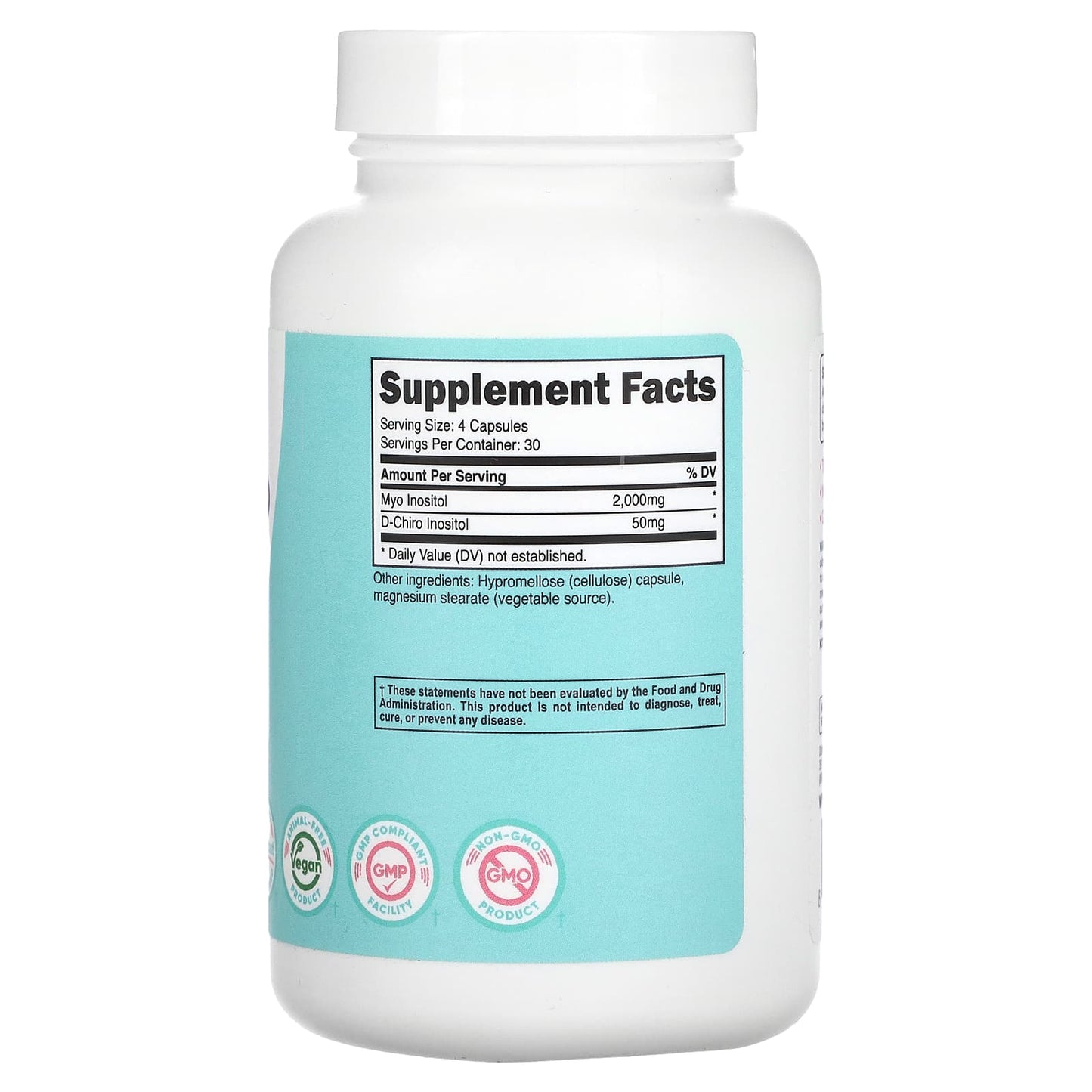 Nutricost Mioinositol y D-quiroinositol 120 Cápsulas