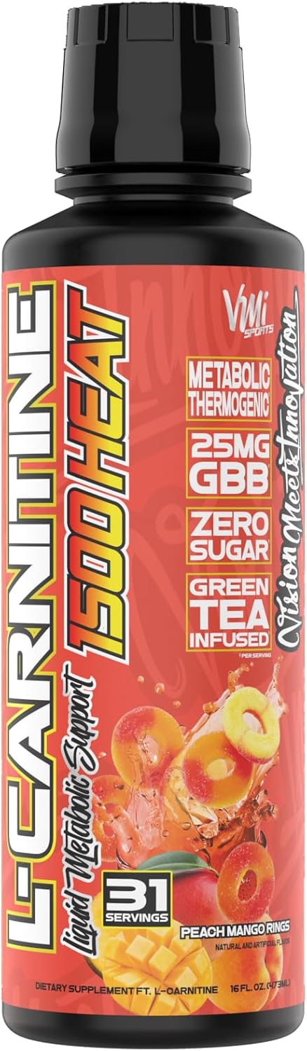 VMI Sports L-Carnitina 1500 Heat Líquida 480ml Melocotón Mango