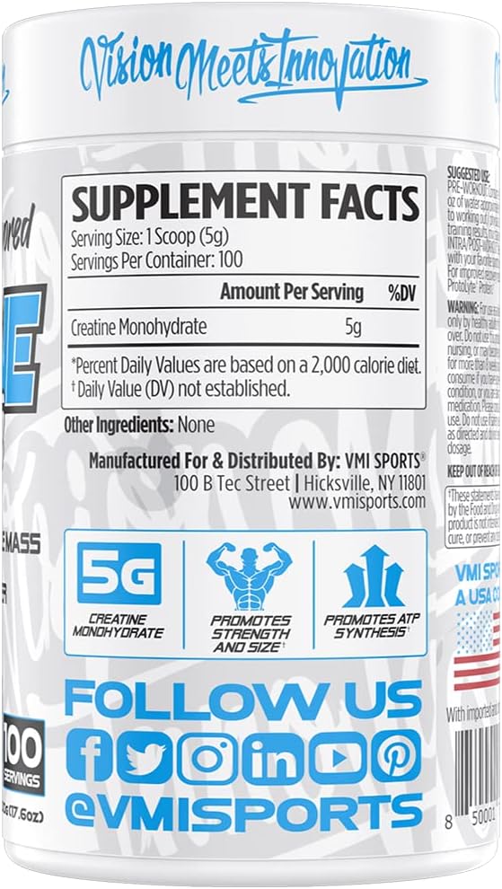 VMI Sports Creatine Monohydrate Powder 363g - Unflavored