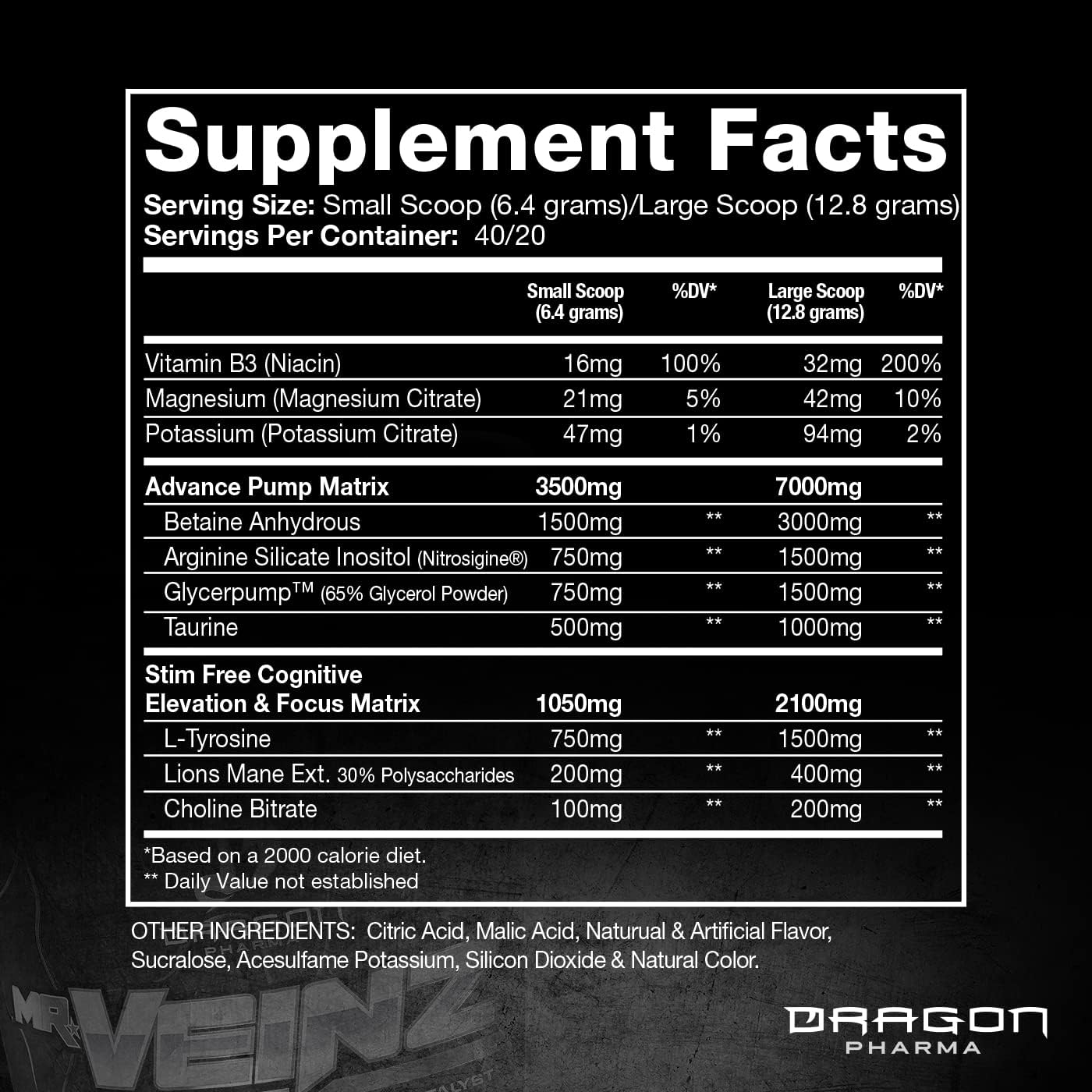 🆕 Dragon Pharma Mr. Veinz Stim Free Pre-Entreno 256g