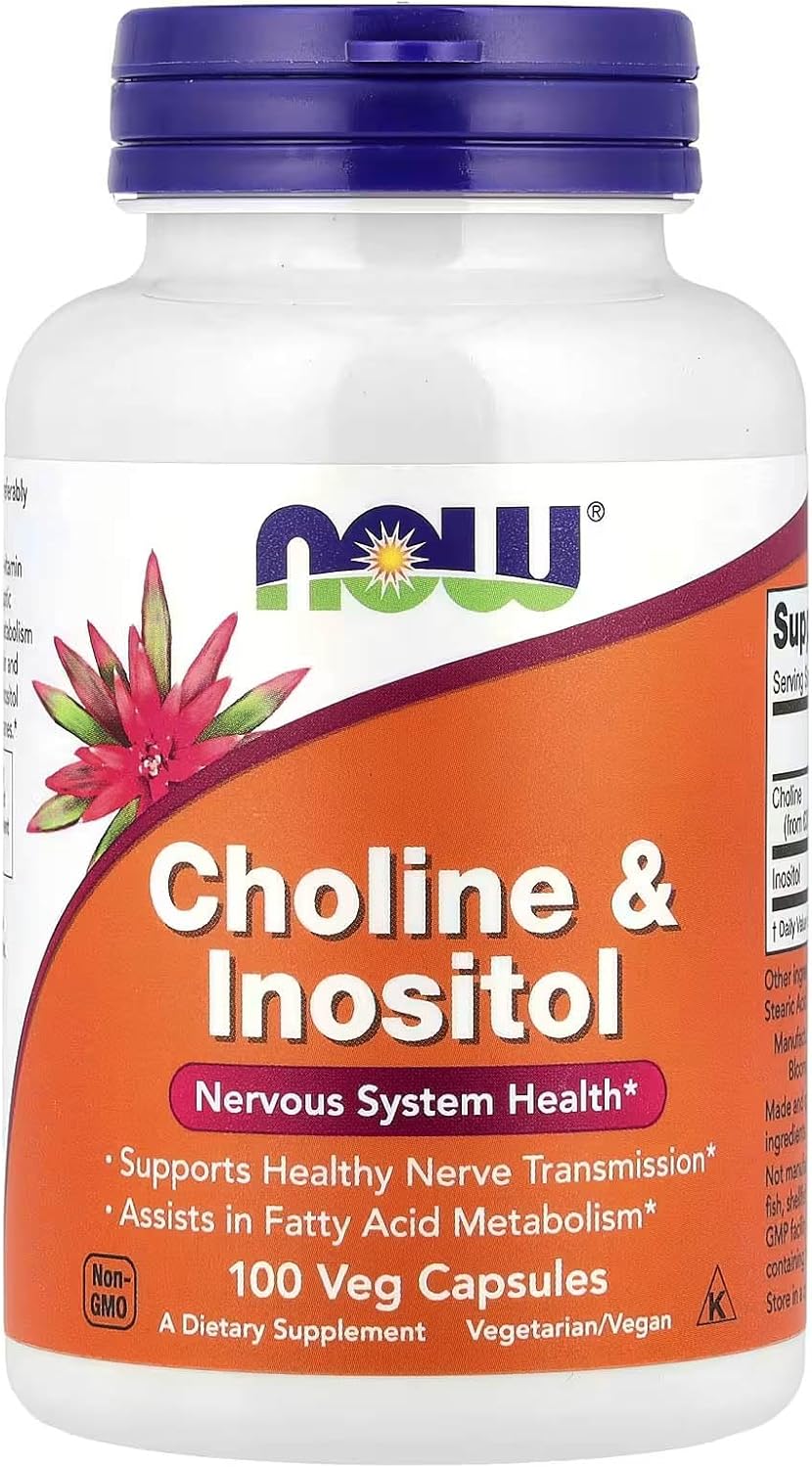 Now Foods Choline & Inositol 500 mg 100 Cápsulas