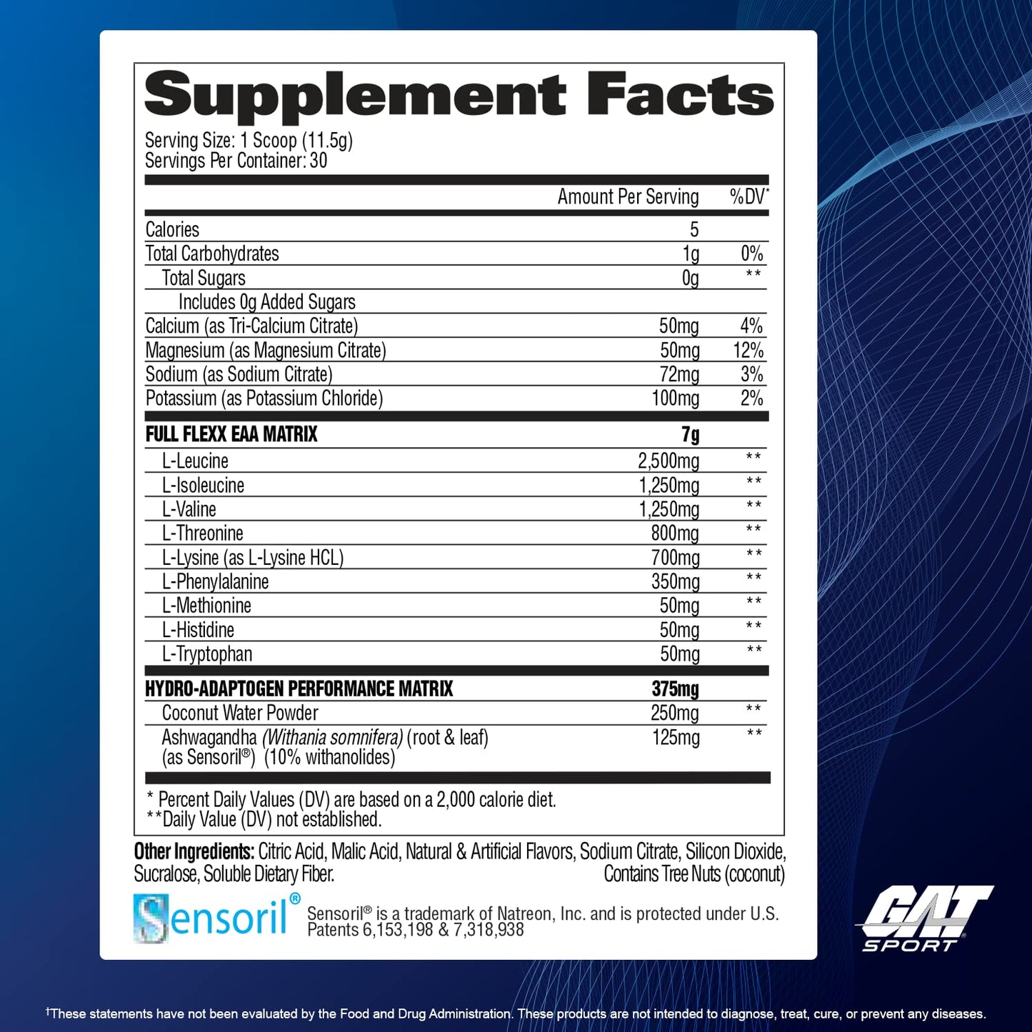 GAT Sport Flexx EAAs + Hydration - Beach Blast, 30 Servings