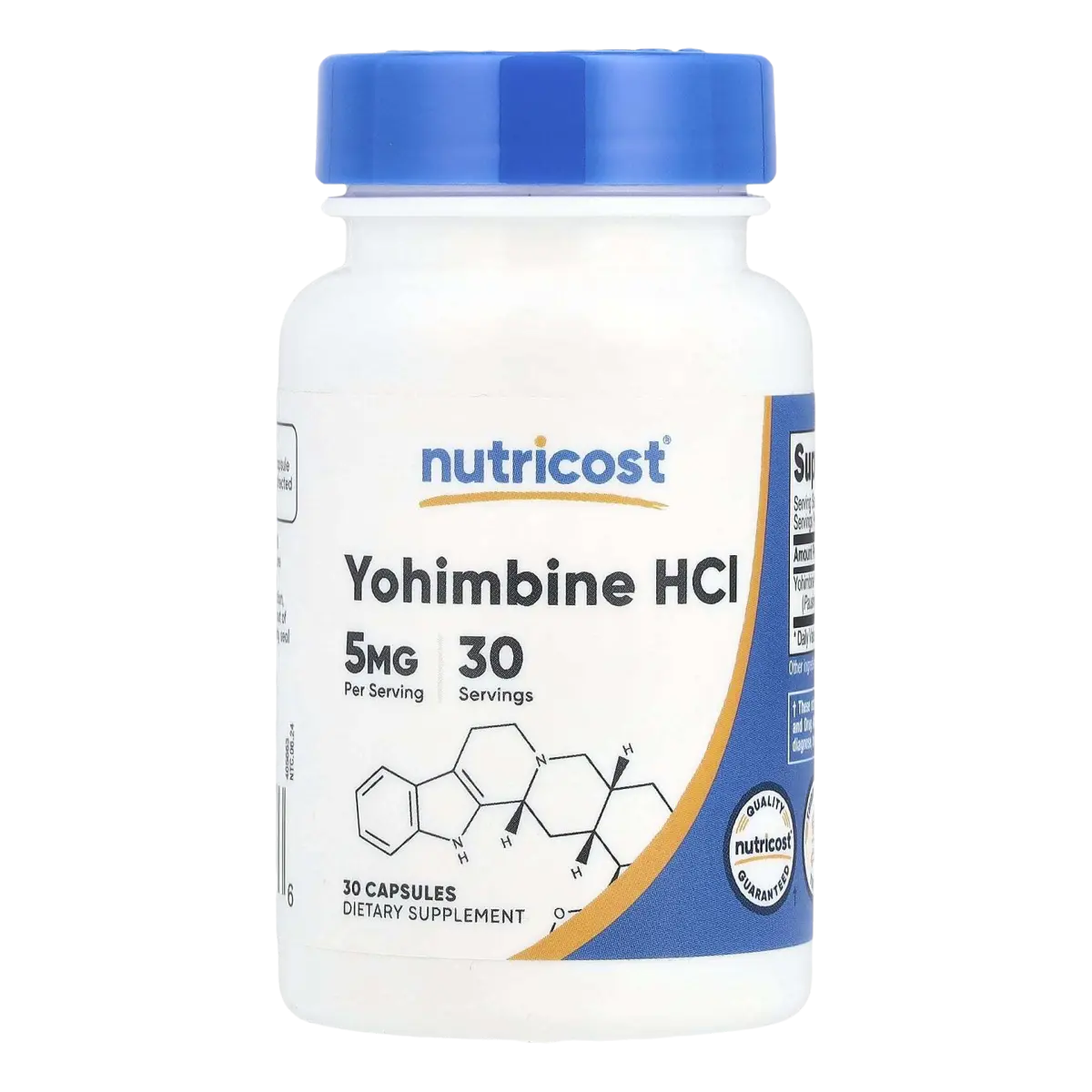 Nutricost Clorhidrato de Yohimbina 5 mg 30 Cápsulas