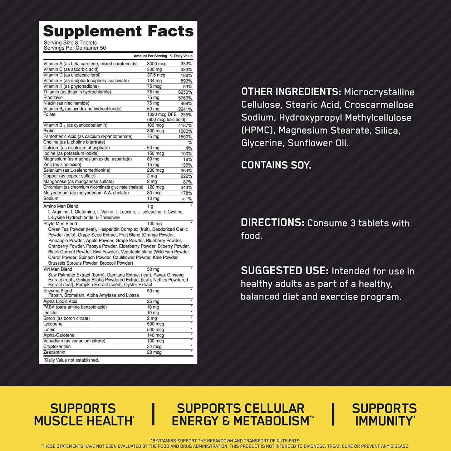 Opti-Men | Multivitamínico, Aminoácidos y Enzimas digestivas 150 tabletas - MarketFit