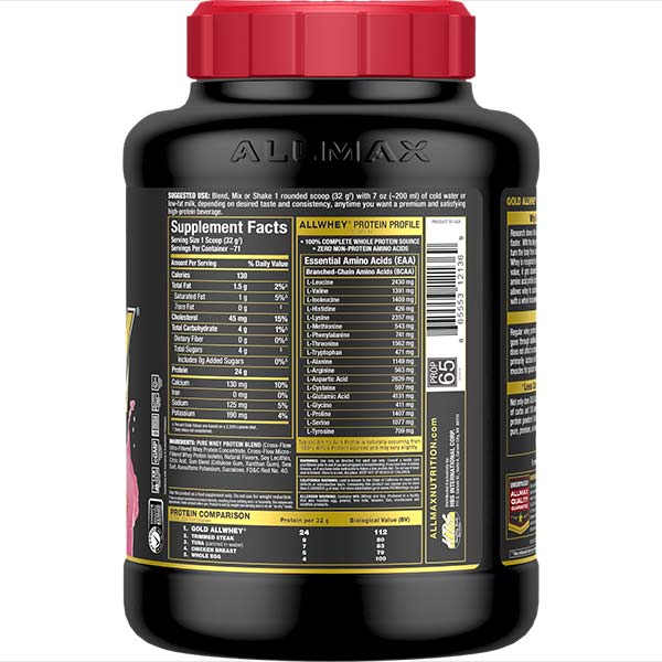 Gold AllWhey: proteína de suero de primera calidad - 5lb