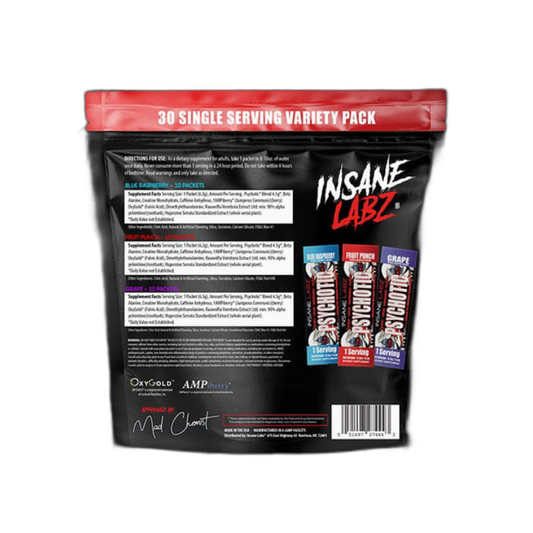 PSYCHOTIC Variety Pack | Pre-entreno 30 servicios - MarketFit