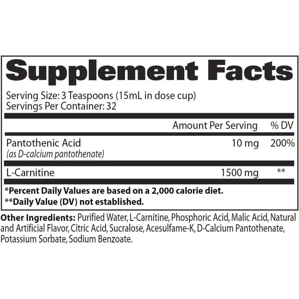 L-CARNITINE 1500 AMINO ACID | Carnitina 1,500mg 32 servicios - MarketFit