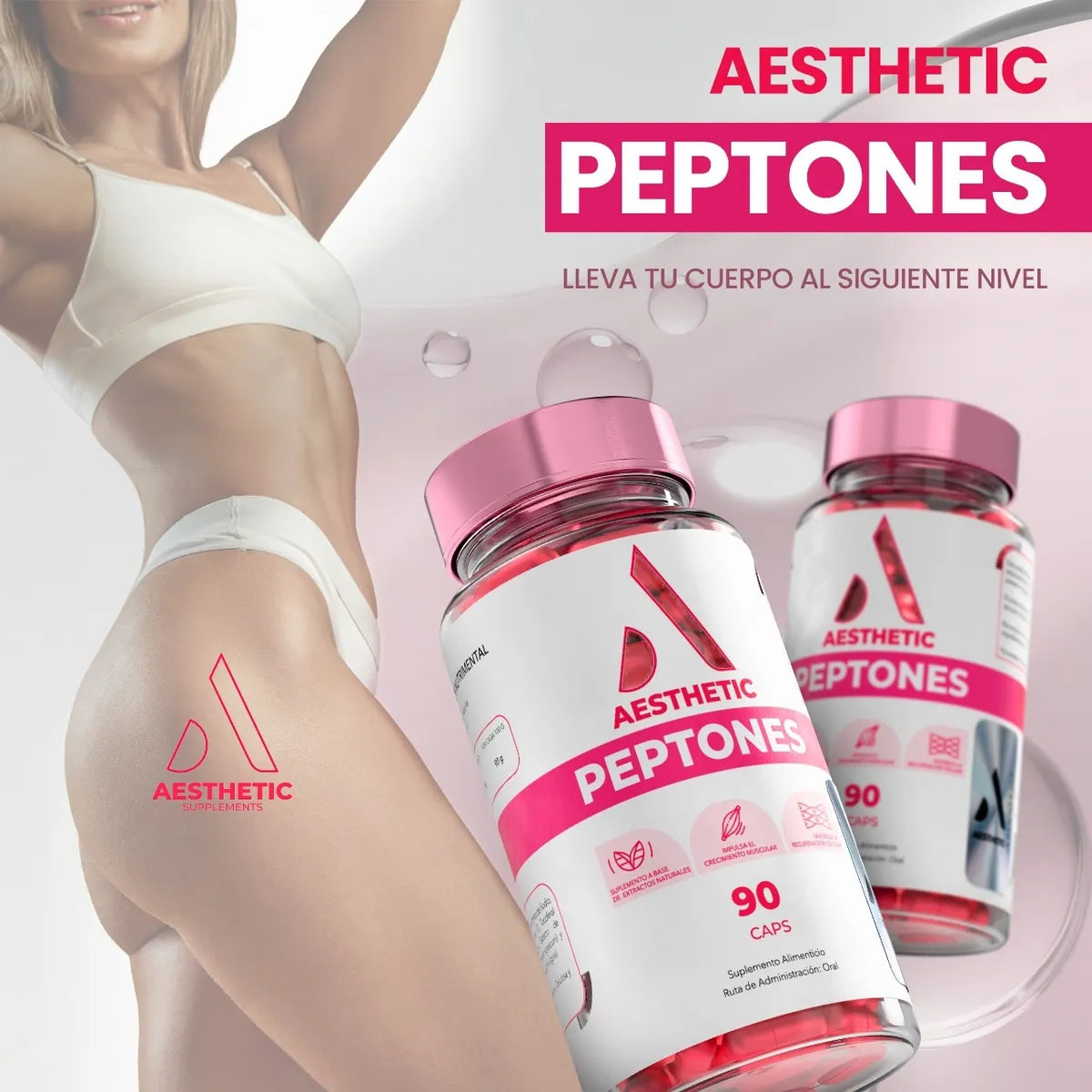 Aesthetic Peptones Aumento de Glúteos 90 Cápsulas