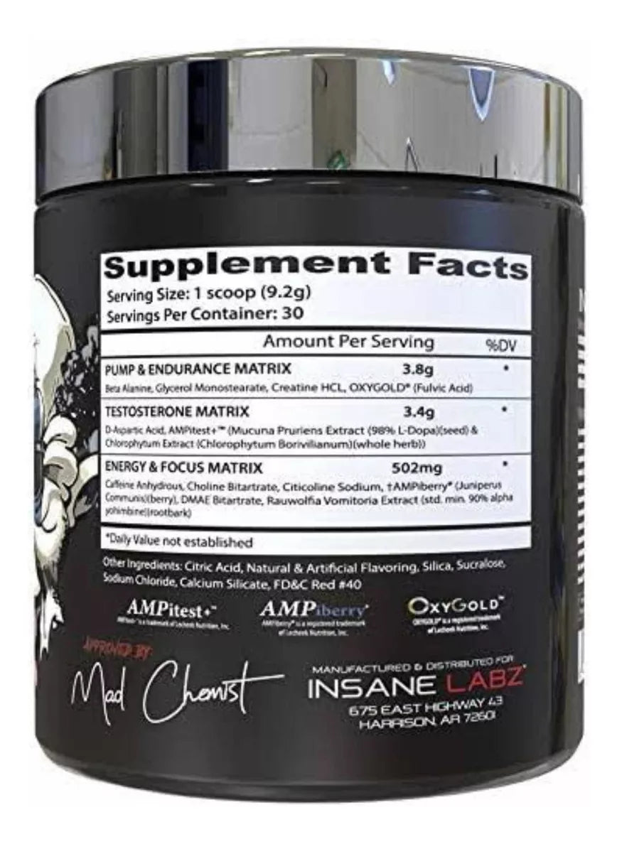 Pre Entreno Insane Labz Psychotic Test - Uva