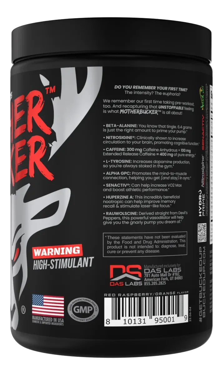 Bucked Up Mother Bucker Pre-Workout High-Stimulant 20 Servings