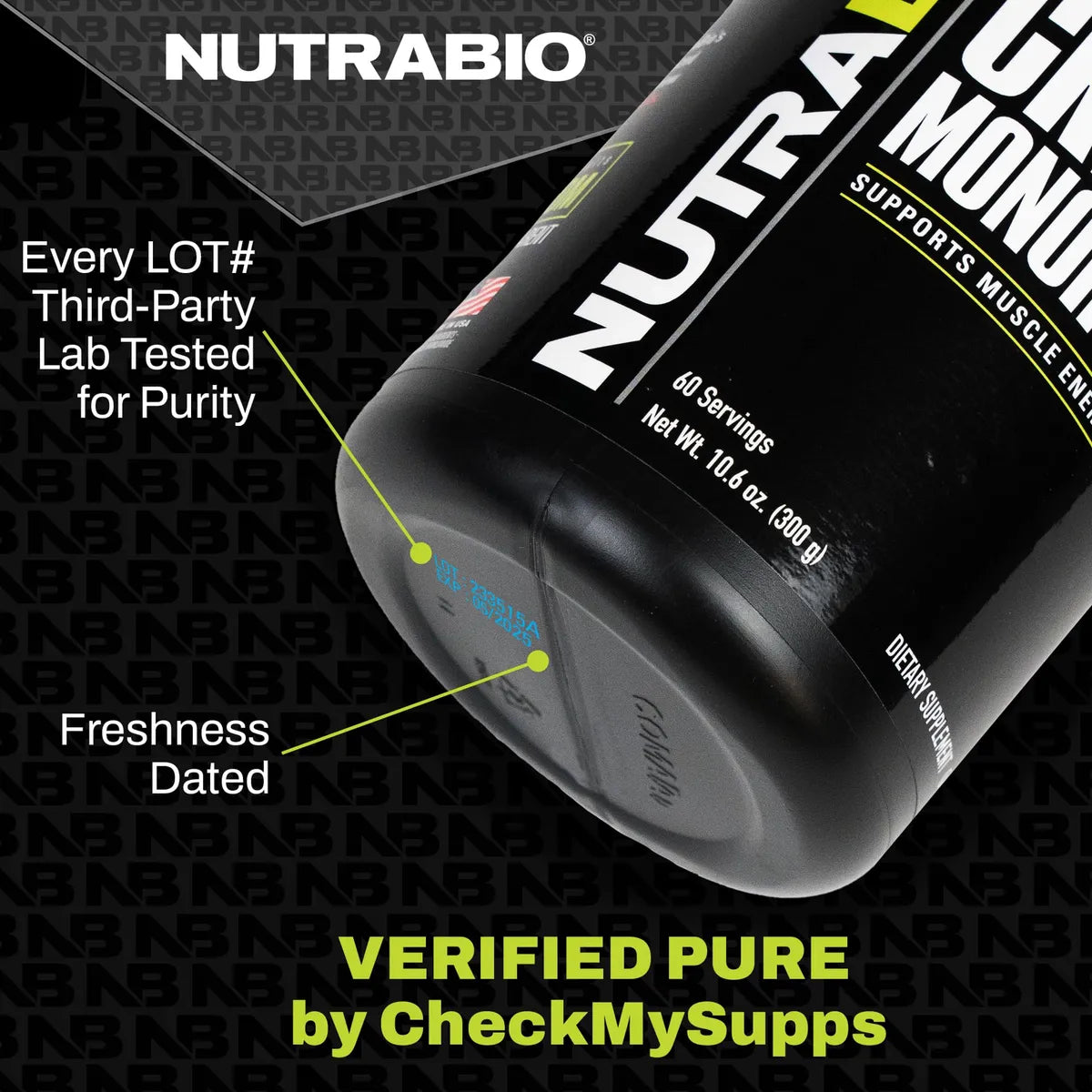 Nutrabio Creatina Monohidratada 1000g Sin Sabor