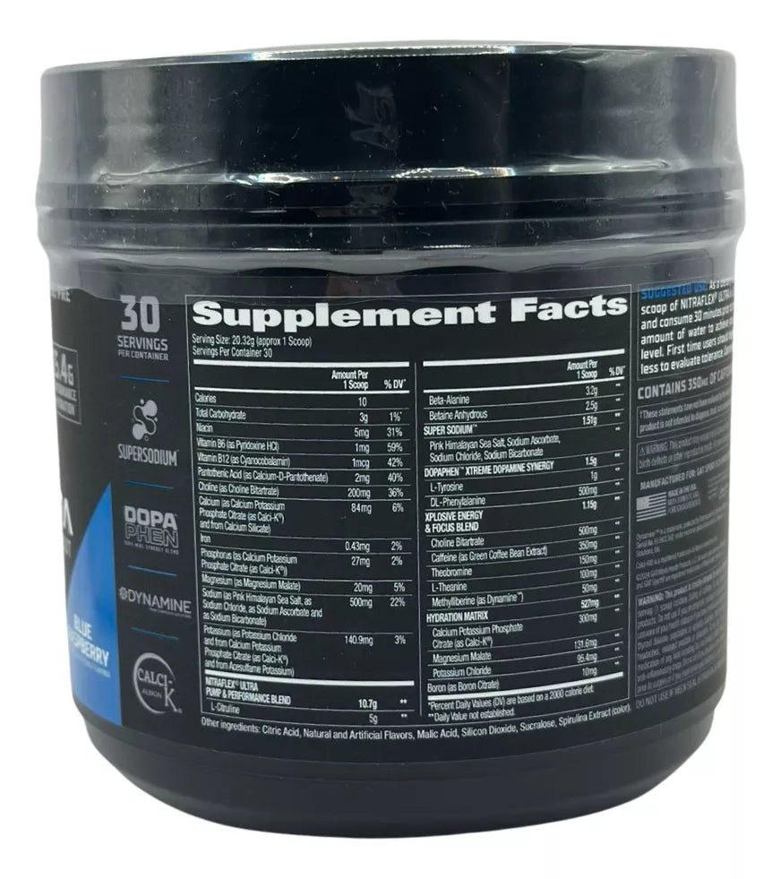 GAT Sport Nitraflex Ultra Preentreno - Blue Raspberry