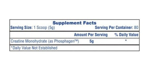 Creatine Monohydrate (Phospaghen™) | 400gr 80 servicios - MarketFit