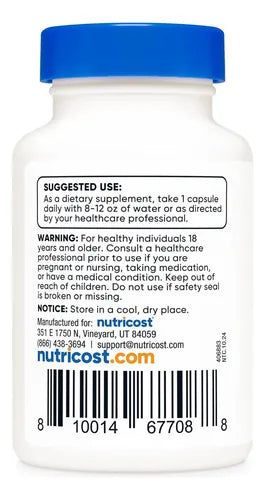 Nutricost Vitamin B2 Riboflavin Cápsulas