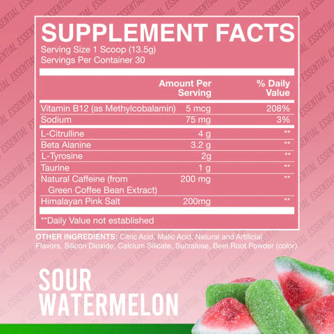 BUM Essential Pre-Workout | Pre-entreno 30 servicios - MarketFit