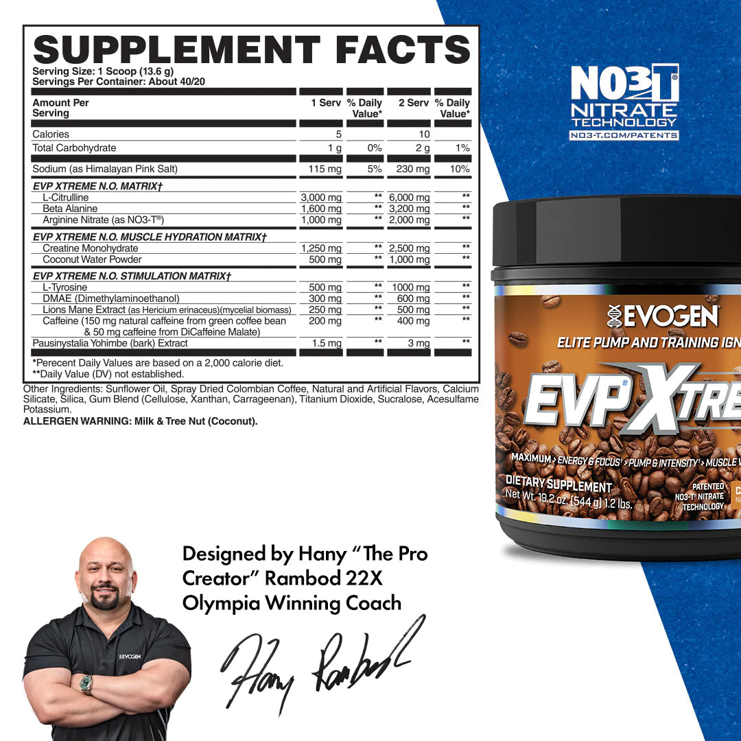 EVP Xtreme N.O. | Pre-entreno con Cafeína 40 servicios - MarketFit