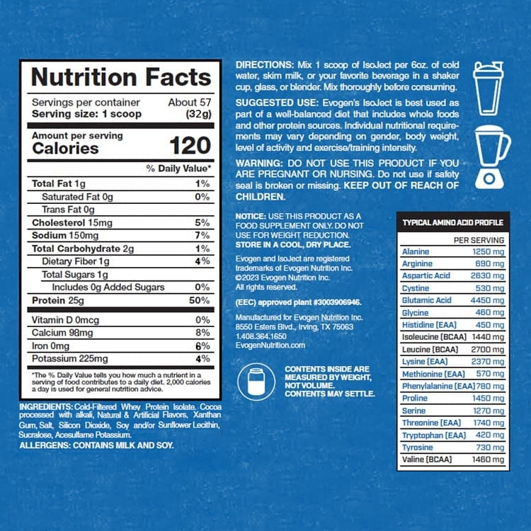 IsoJect 4lb | Proteína de Suero Isolatada 55 servicios - MarketFit