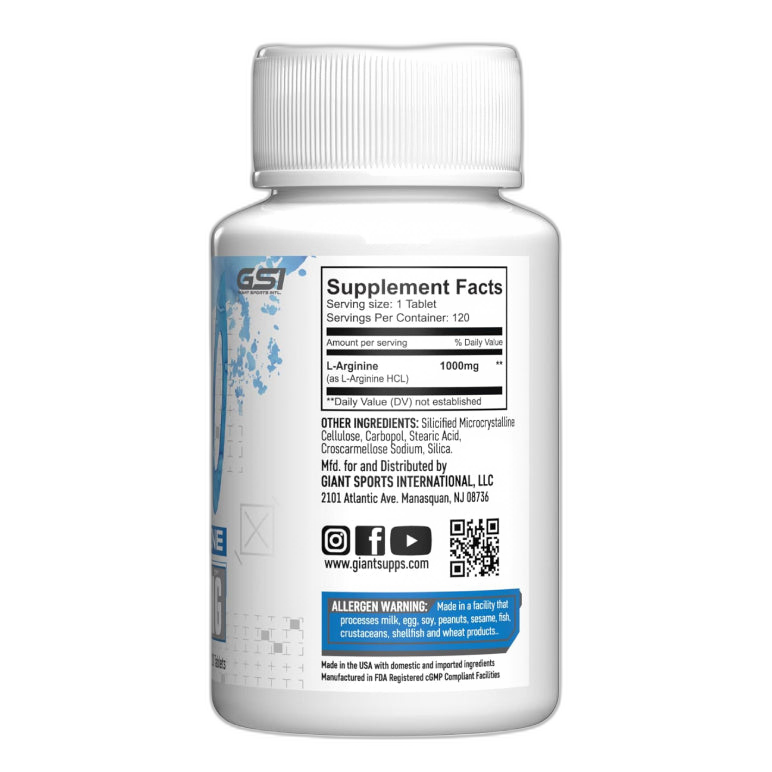 GIANT ARGININE | Arginina 1,000mg 120 tabletas