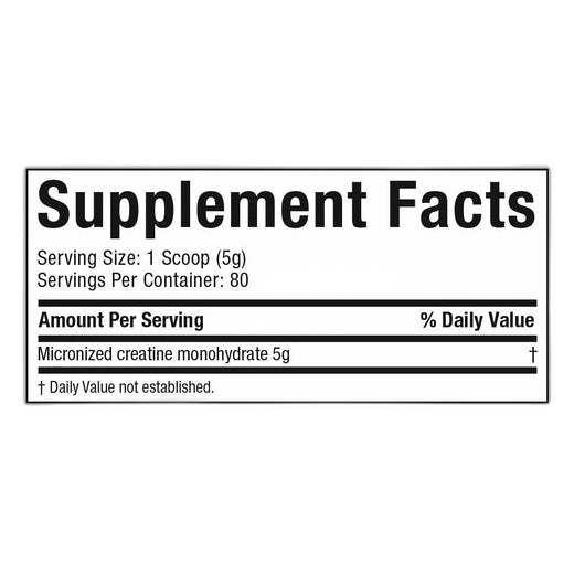 Platinum 100% Creatine - Creatina Monohidrato | 400gr 80 porciones - MarketFit