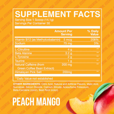 BUM Essential Pre-Workout | Pre-entreno 30 servicios - MarketFit