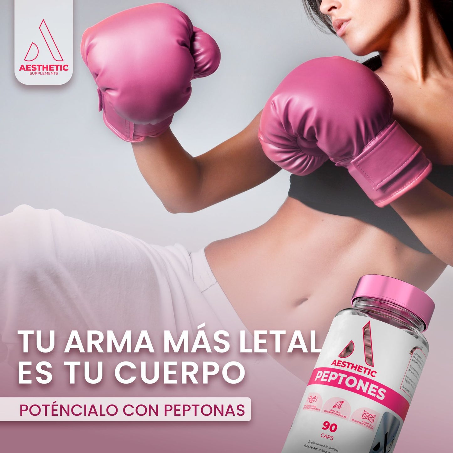 Aesthetic Peptones Aumento de Glúteos 90 Cápsulas