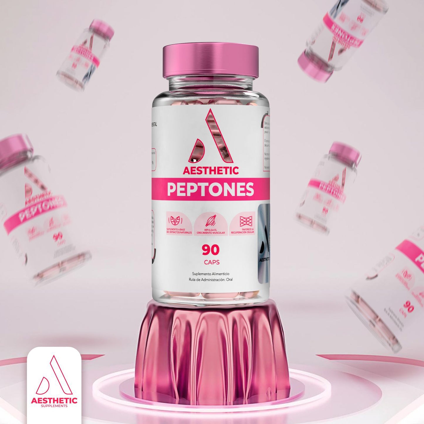 Aesthetic Peptones Aumento de Glúteos 90 Cápsulas