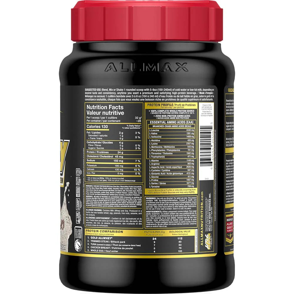 Gold AllWhey: proteína de suero de primera calidad - 5lb