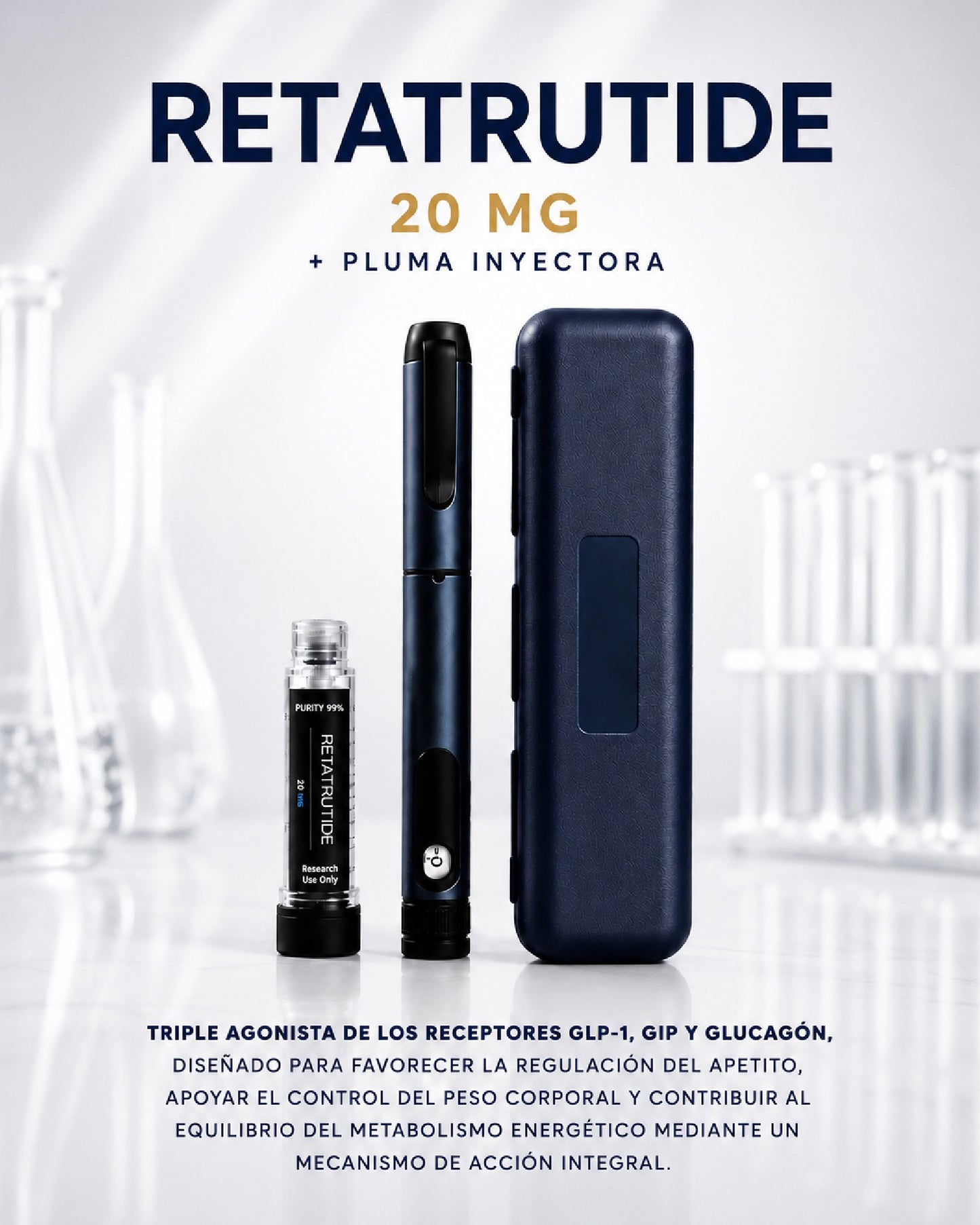 Retatrutide 20 mg + Pluma Inyectora
