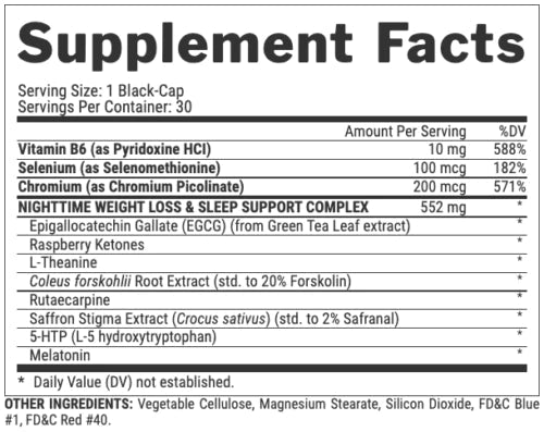 Lipo 6 Black Nighttime | Quemador Nocturno 30 cápsulas - MarketFit