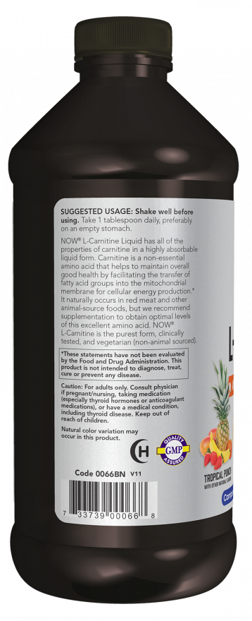 NOW Sports L-Carnitine Liquid - Tropical Punch