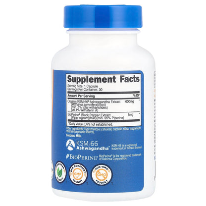 Nutricost KSM-66 Ashwagandha 600 mg 30 Cápsulas
