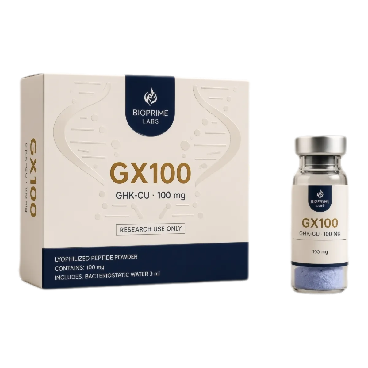 GX100 GHK-CU 100 mg Bioprime Labs - Péptido Liofilizado