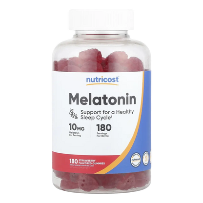 Nutricost Melatonin Gummies Strawberry 10 mg 180 Gummies