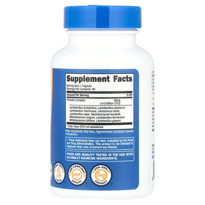 Nutricost Complejo Probiótico 60 Cápsulas 10 Mil Millones UFC
