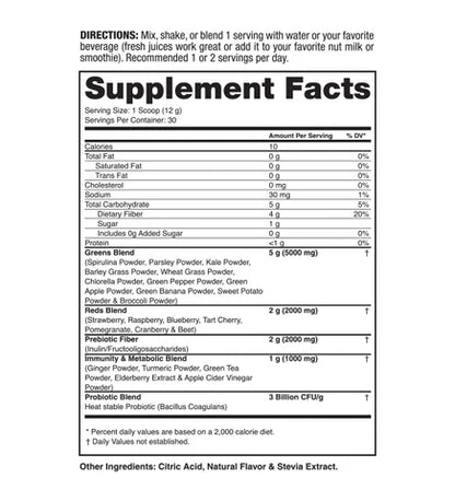 Dragon Pharma Vegan Greens & Reds Superfoods 360g