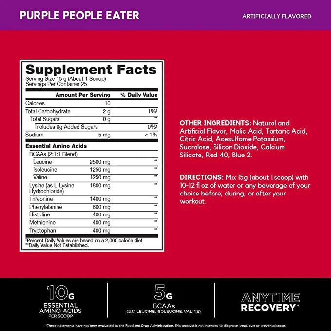 AMINO X EAA's - BCAA's y EAA's 25 servicios - MarketFit