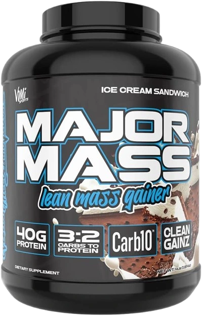 VMI Sports Major Mass Lean Mass Gainer - Sándwich de Helado (4 lb)