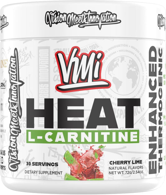 Heat L-Carnitine Powder 1500mg VMI Sports - Cherry Lime 2.54oz