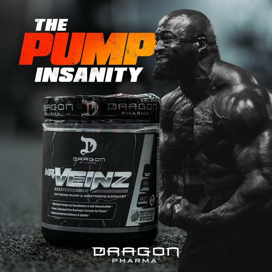 🆕 Dragon Pharma Mr. Veinz Stim Free Pre-Entreno 256g