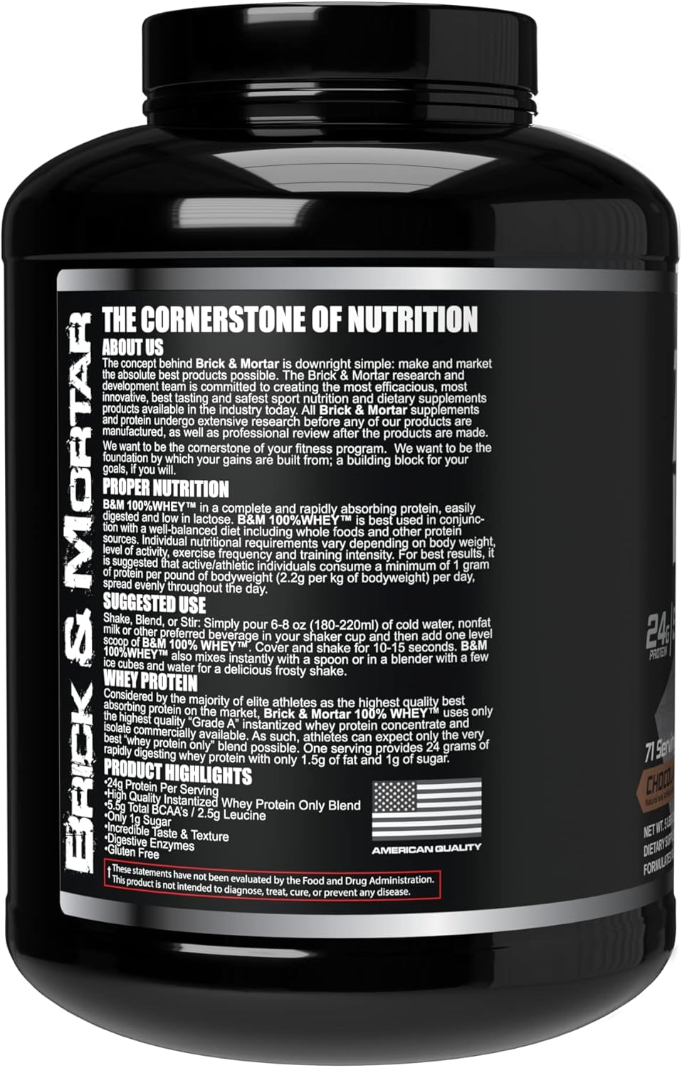 Brick and Mortar Nutrition 100% Whey™ and BCAA's - 5lb (Chocolate)