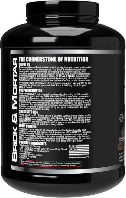 Brick and Mortar Nutrition 100% Whey™ and BCAA's - 5lb (Chocolate)