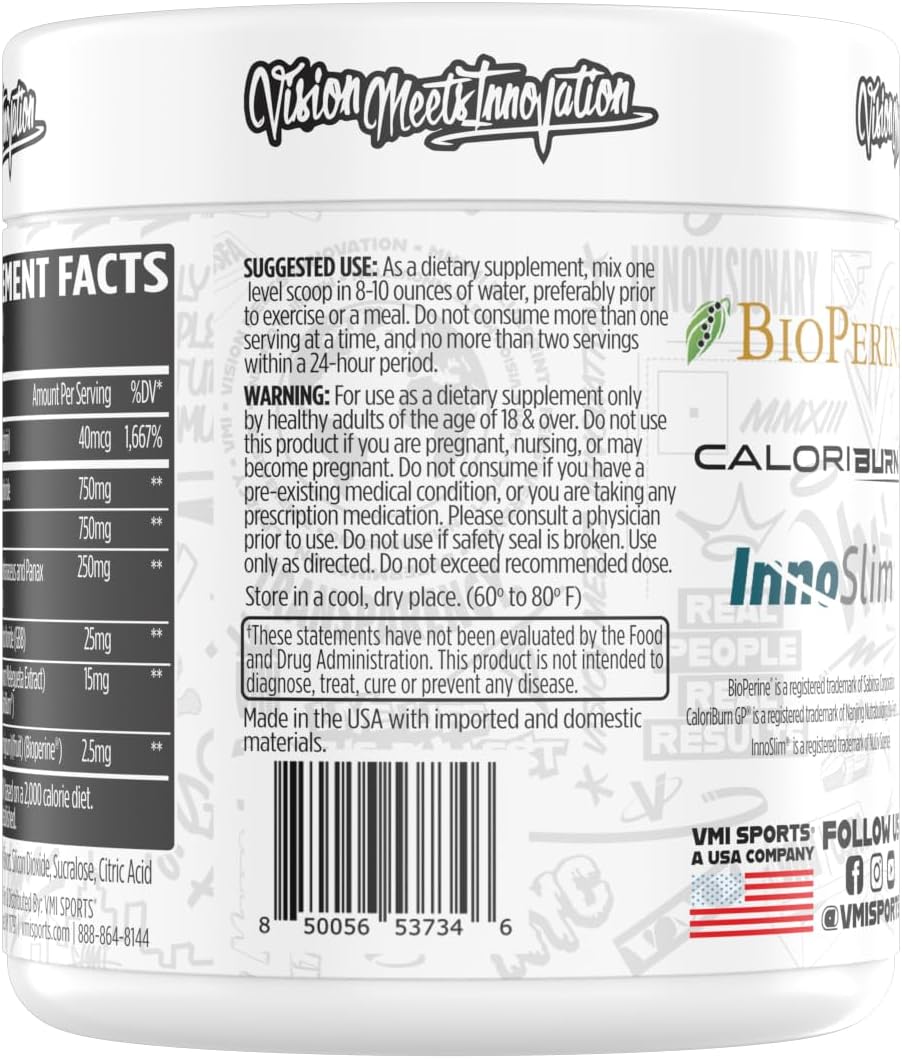 Heat L-Carnitine Powder 1500mg VMI Sports - Cherry Lime 2.54oz