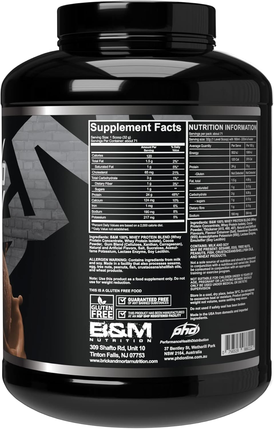 Brick and Mortar Nutrition 100% Whey™ and BCAA's - 5lb (Chocolate)