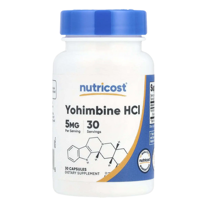 Nutricost Clorhidrato de Yohimbina 5 mg 30 Cápsulas