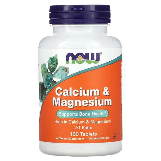NOW Foods Calcio y Magnesio 100 Comprimidos