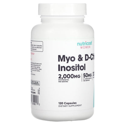 Nutricost Mioinositol y D-quiroinositol 120 Cápsulas