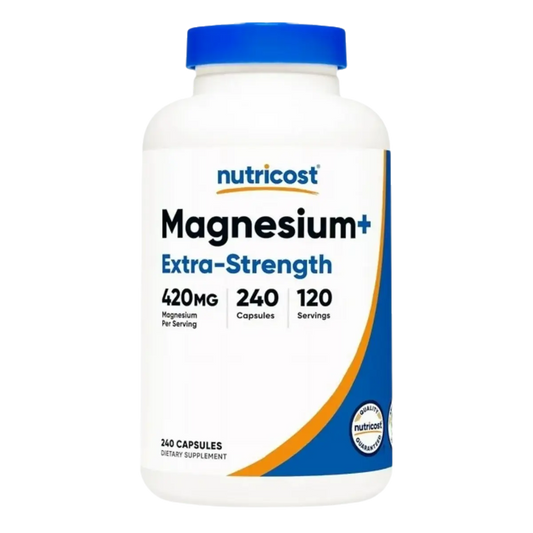 Nutricost Glicinato de Magnesio 420 mg 240 Cápsulas