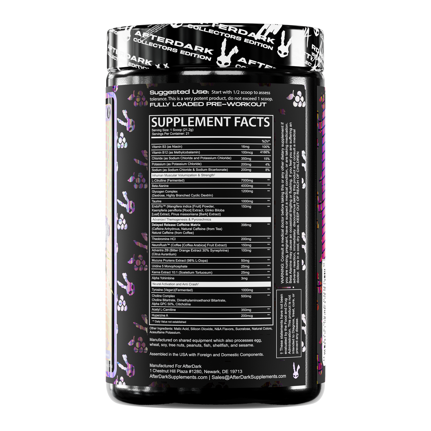 After Dark Void Pre Workout Edición Purple Haze 21 Porciones