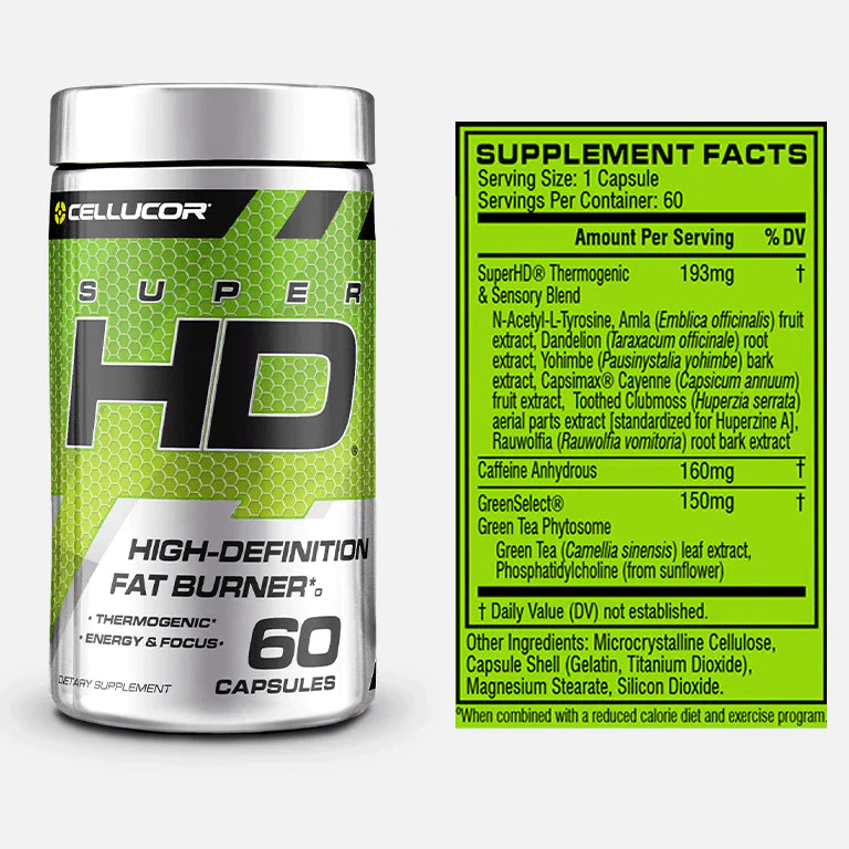 SUPER HD Quemador 60 cápsulas - MarketFit