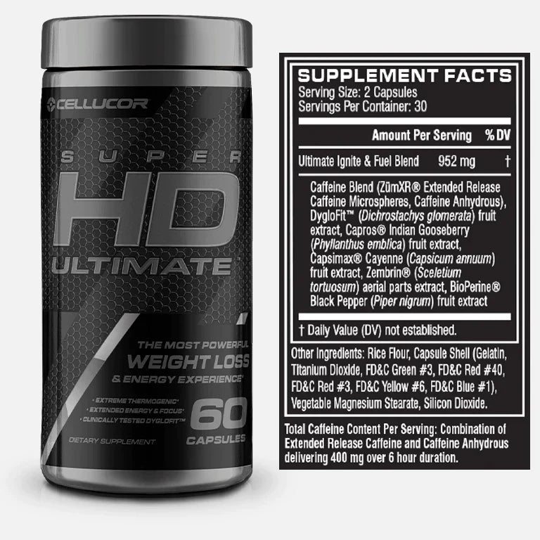 Super HD ULTIMATE Quemador 60 cápsulas - MarketFit